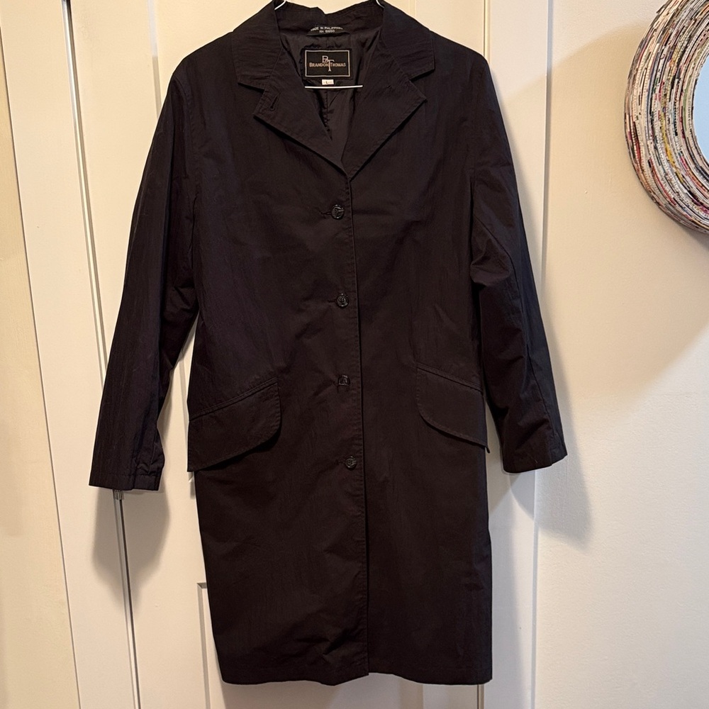 Brandon Thomas women's Black Trench Coat